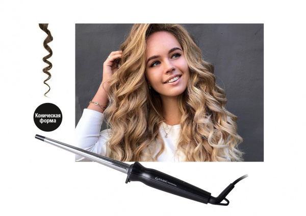 Конусные щипцы для завивки волос GA.MA SALON CURL