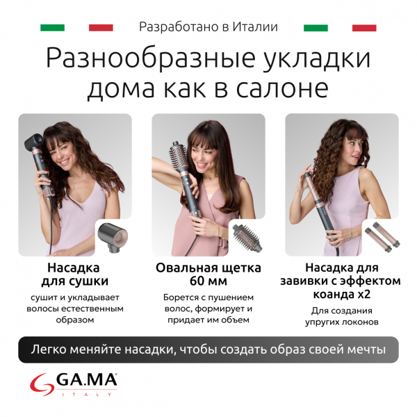 Мультистайлер для волос GA.MA uniQ Styler – LE Aura