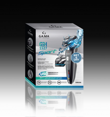 Электробритва GA.MA GSH1527 Sport - HF Wet&Dry (черная)